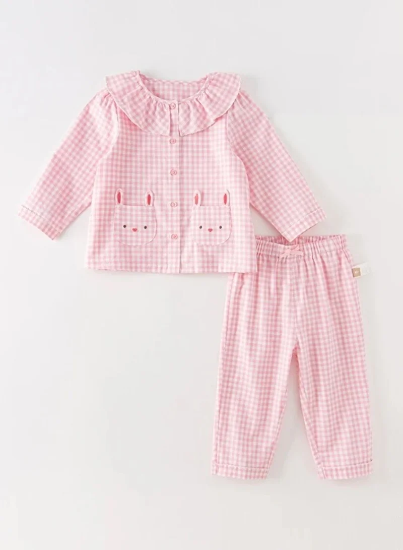 Dave & Bella Pink Plaid Pajama